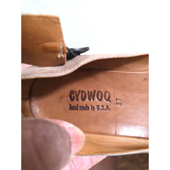 GYDWOQ Women's Tan Leather Ankle Strap Sandals Open Toe Size 37 - Picture 12 of 12